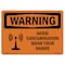 Signmission OSHA WARNING Sign, Only, Radio Frequency Hazard, 10in X 7in Rigid Plastic, 10" W, 7" H, Landscape OS-WS-P-710-L-12845 - alternate 1